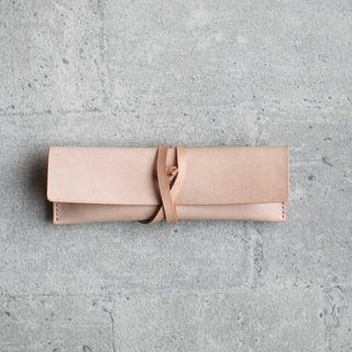 Nude Color Leather Pencil Case/Pen Pouch/ Sunglasses Case