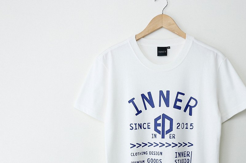 INNER | INNER2015出産Tシャツ - 乳白色 - Tシャツ メンズ - その他の素材 ホワイト