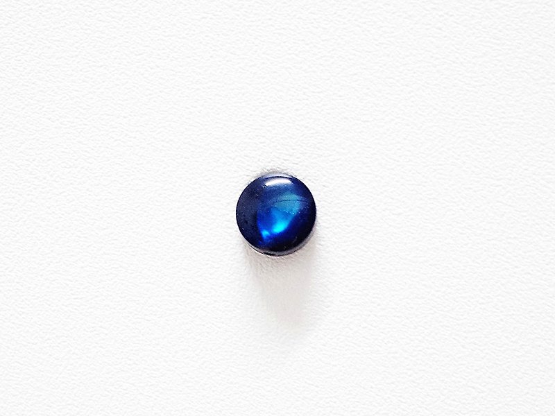 一顆鮑魚貝 925純銀耳環 (藍/單支) - 耳環/耳夾 - 貝殼 藍色