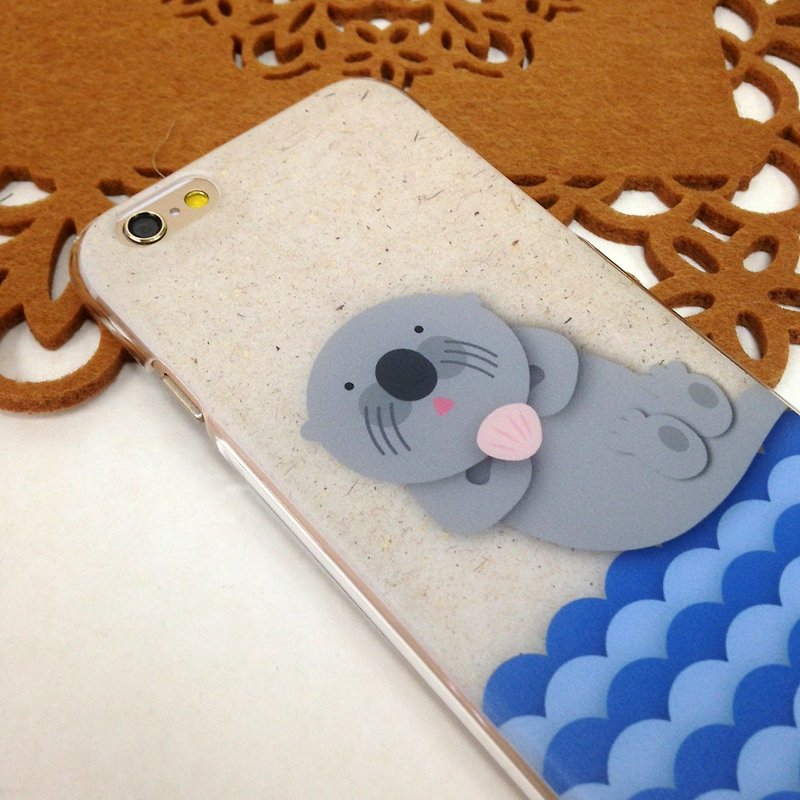 Otter Print Soft / Hard Case for iPhone X,  iPhone 8,  iPhone 8 Plus,  iPhone 7 case, iPhone 7 Plus case, iPhone 6/6S, iPhone 6/6S Plus, Samsung Galaxy Note 7 case, Note 5 case, S7 Edge case, S7 case - Phone Cases - Plastic 