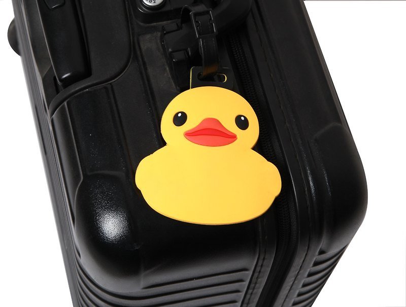 Florentijn Hofmang authorizes the production of yellow duckling luggage tags with free shipping - ป้ายสัมภาระ - พลาสติก สีเหลือง
