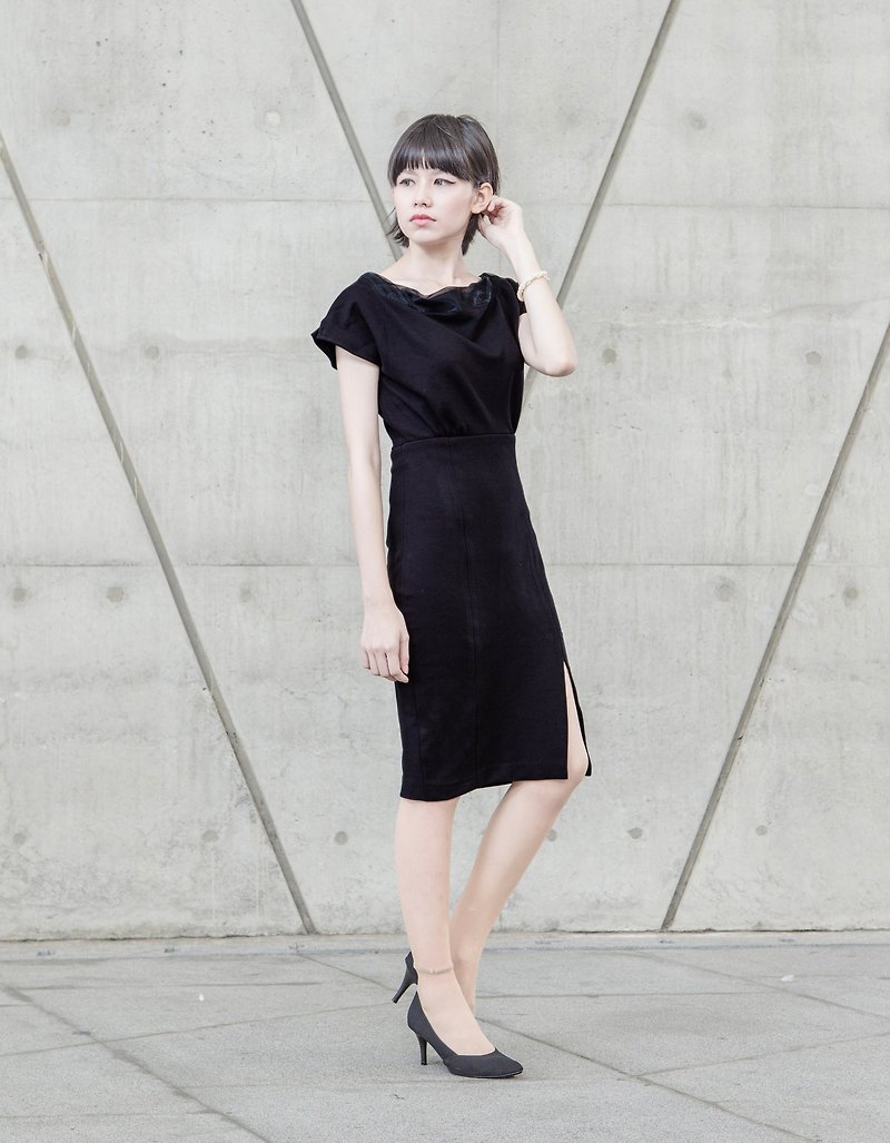 LBD  003 _ 黑色小禮服 - 洋裝/連身裙 - 棉．麻 黑色