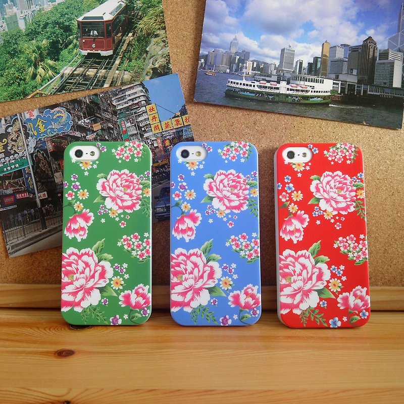 Hong Kong Style Chinese Flower Red  (Right) Print Case for iPhone / Samsung - Phone Cases - Plastic 