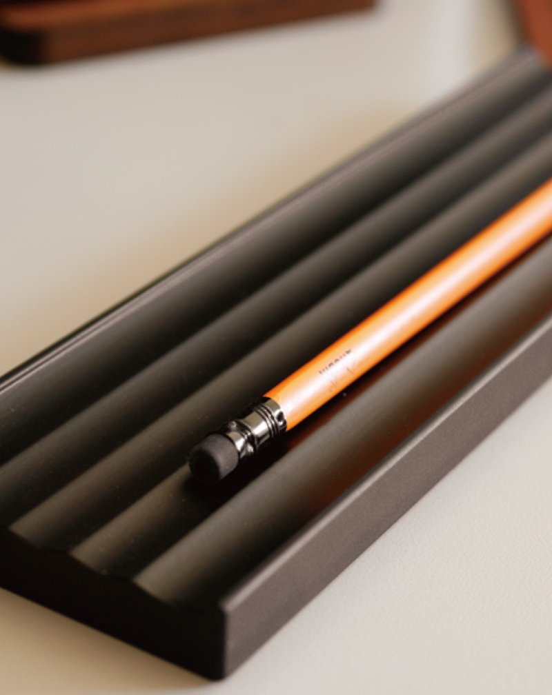 Wooden Pen Tray - Pen & Pencil Holders - Wood Black