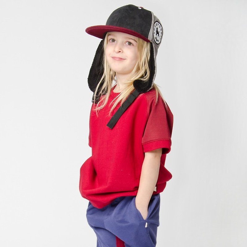 [北欧子供服]スウェーデン限定フライトハット3〜8歳ブラック/イエロー - 帽子・ヘアバンド - コットン・麻 イエロー