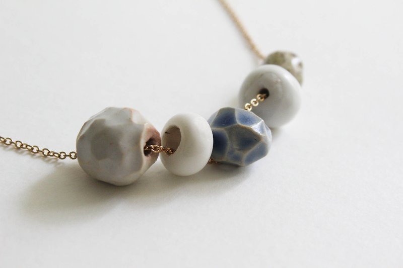 Mono Beads - ceramic ball necklace - Necklaces - Other Materials 