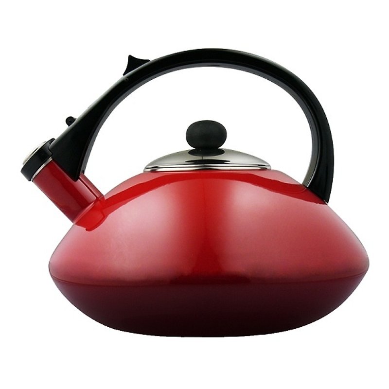 OSICHEF [Hawaii enamel flute teapot] - gradient red - เครื่องครัว - วัตถุเคลือบ สีแดง
