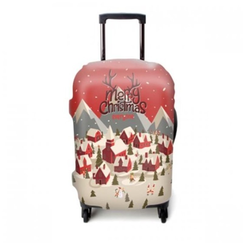 エラスティックボックスカバー│クリスマスタウン【Lサイズ】 - スーツケース - その他の素材 ピンク