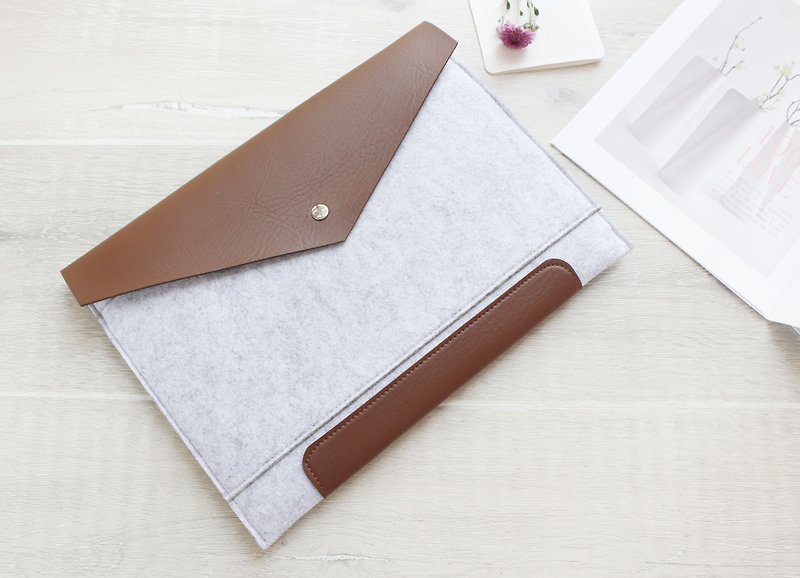 Computer protective cover felt cover laptop bag computer bag 2019 MacBook Pro 15-inch 162 - Tablet & Laptop Cases - Other Materials Gray