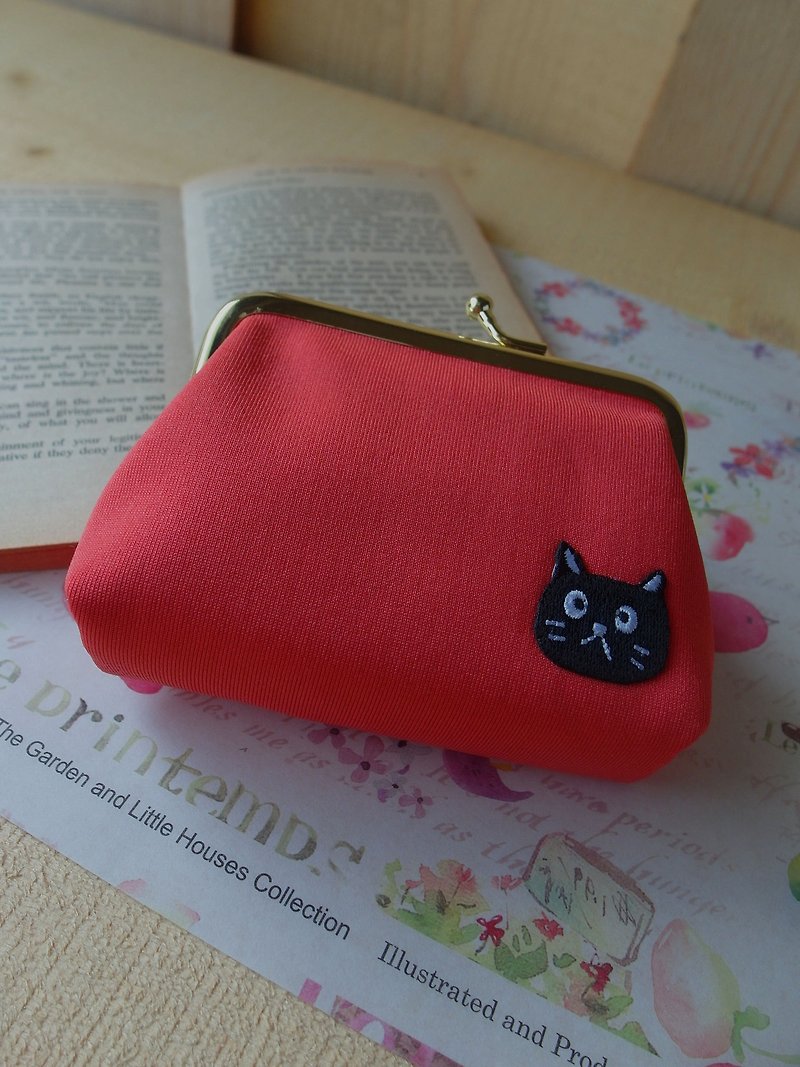 HiDots favorite ghost pearl buttons purse (orange * Cat) - Coin Purses - Other Materials Orange