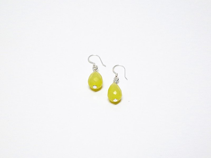 W&Y Atelier - Silver925 Earring , Lemon Jade - ต่างหู - โลหะ สีเหลือง