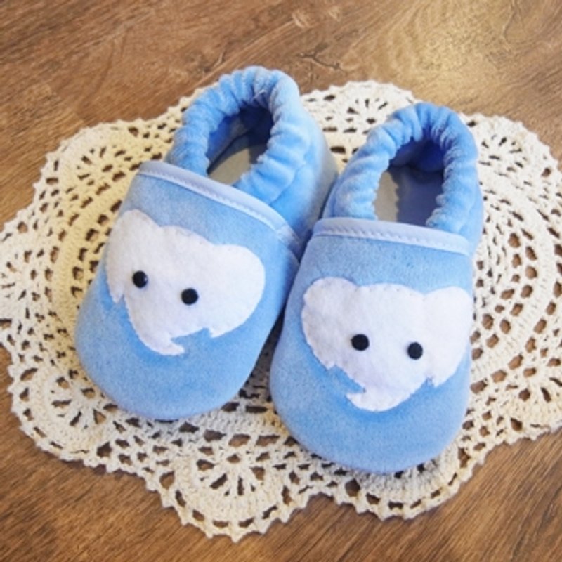 plush baby shoes - Mr. Elephant - Baby Shoes - Other Materials Blue