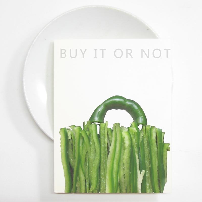 Original Wall Art, Photo Print 16x21cm Photography of Green Pepper Bag, To Be or Not To Be in the Kitchen - โปสเตอร์ - กระดาษ สีเขียว