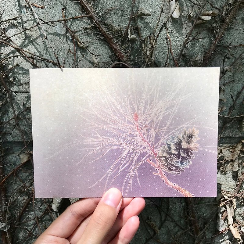 [Cedarberry/Story Illustration Postcard]/Ethereal/Snow Scene/Quiet - การ์ด/โปสการ์ด - กระดาษ สีม่วง