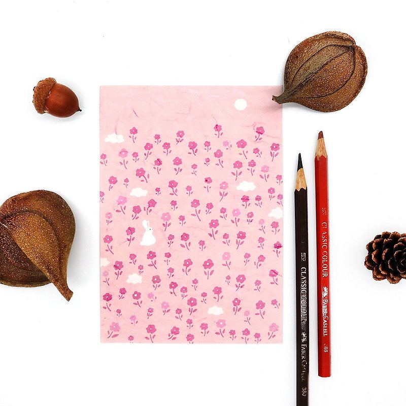 明信片-花開 - 心意卡/卡片 - 其他材質 粉紅色