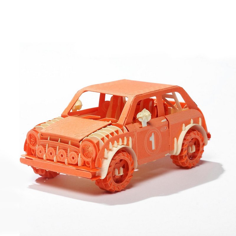 Papero Paper Landscape DIY Mini Model-Rally Car (Orange)/Mini Rally Car (Orange) - งานไม้/ไม้ไผ่/ตัดกระดาษ - กระดาษ สีส้ม