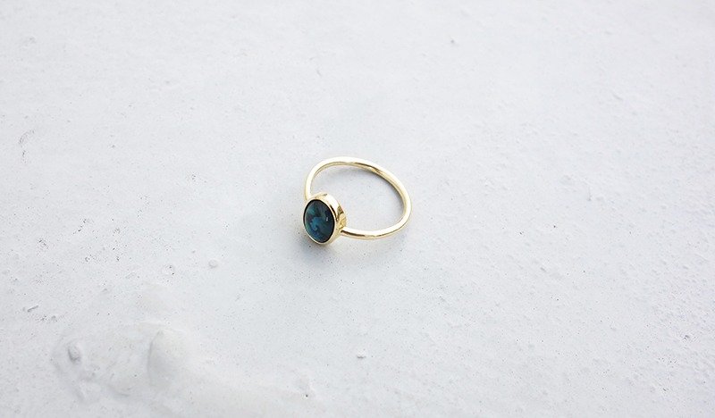 Natural Stone - abalone Silver Ring / k gold plated - แหวนทั่วไป - วัสดุอื่นๆ หลากหลายสี