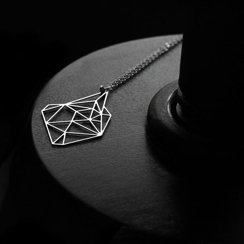 Stone necklace Stone Pendant (S) - สร้อยคอ - โลหะ 