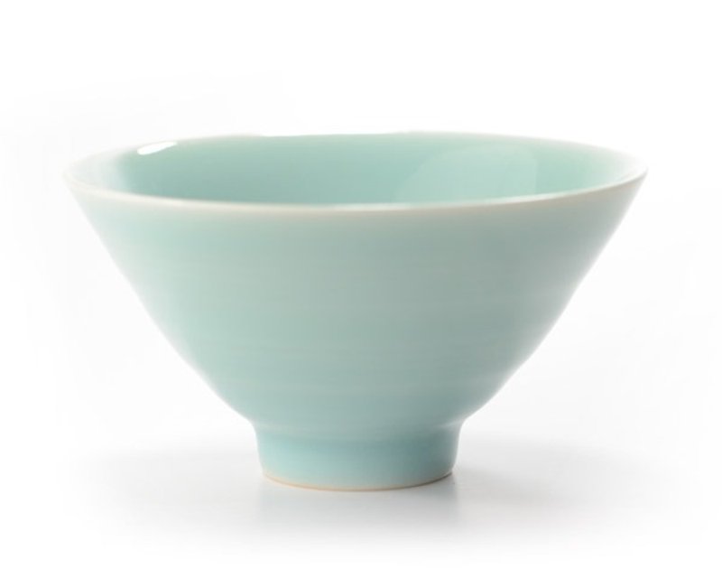 暮暮 青白磁茶碗 - 碗 - 瓷 綠色