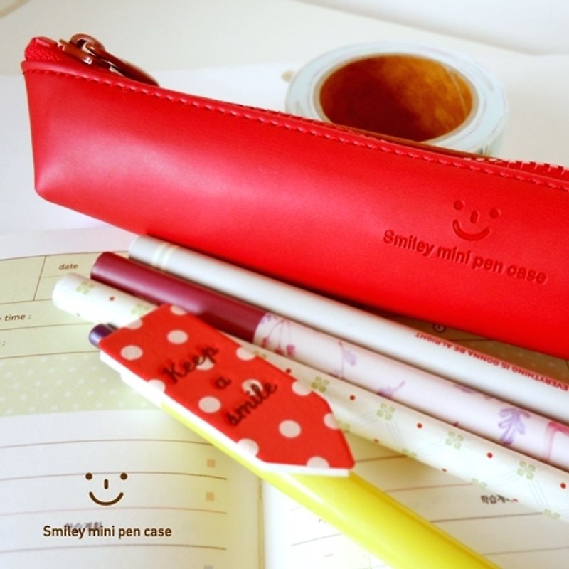 Dessin x Monopoly- mini pencil thin smile subsection (red + brown), MPL24657 - Pencil Cases - Waterproof Material Red