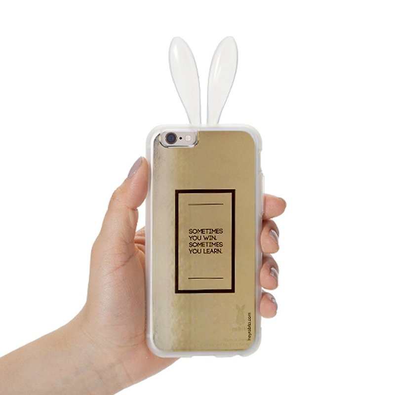 韓國rabito兔耳造型手機殼 BlingBlingiPhone 6_inlayer set2  (透明殼+替換底片) - 手機殼/手機套 - 塑膠 
