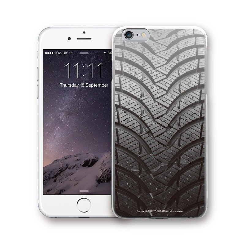 AppleWork iPhone 6 / 6S / 7/8オリジナルデザインケース - タイヤPSIP-196 - スマホケース - プラスチック ブラック