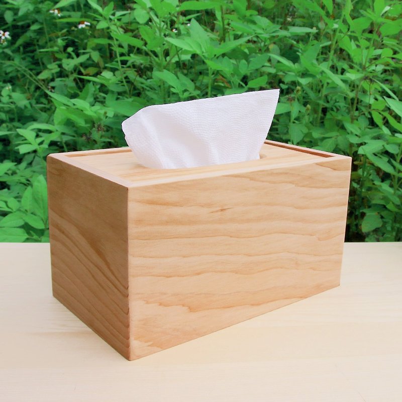 Hinoki Tissue Box Cover - ของวางตกแต่ง - ไม้ สีทอง