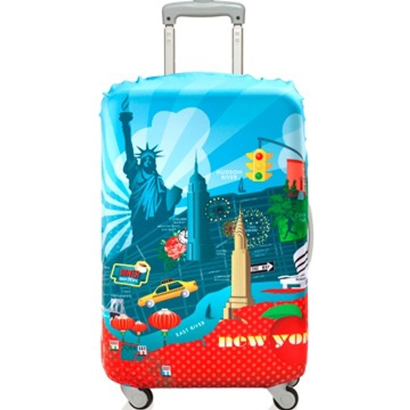 LOQI ラゲッジカバー│ニューヨーク【Mサイズ】 - スーツケース - その他の素材 ブルー