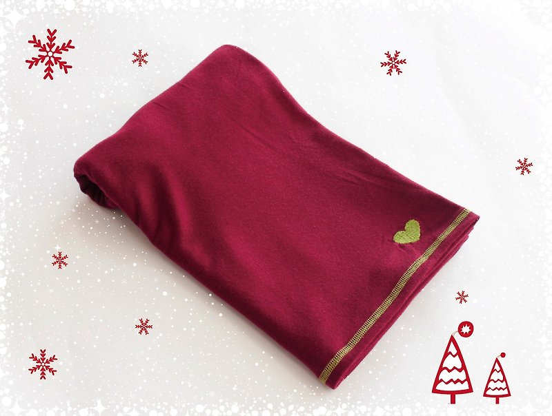 Dual-use scarf -Red - ผ้าพันคอ - ผ้าฝ้าย/ผ้าลินิน สีแดง