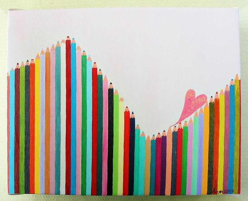 Life are filled with ups and downs-The replica of original painting - Wall Décor - Other Materials Multicolor