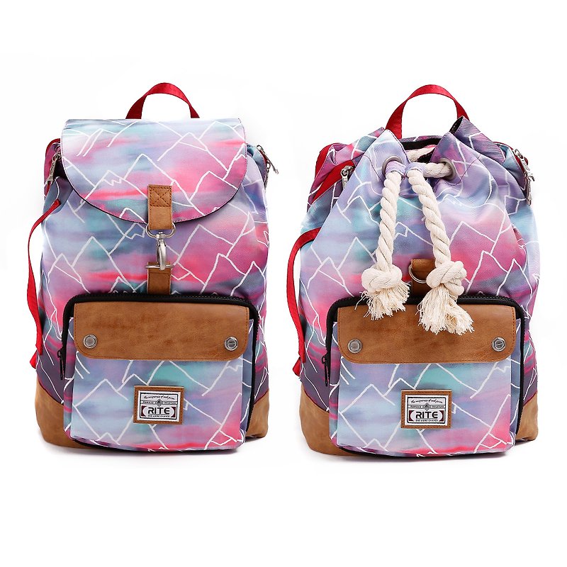 RITE twin package ║ boxing bag x Exploration Pack 2.0 (L) - Rainbow Mountain ║ - Messenger Bags & Sling Bags - Paper Multicolor