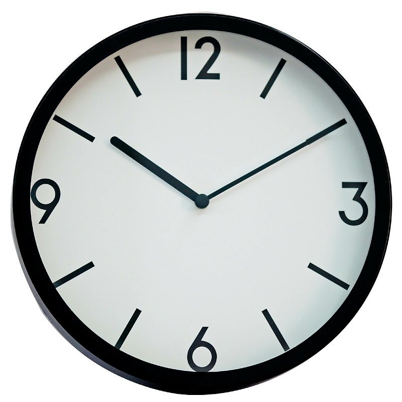 Casa - Urban Simple Big Black Letter Clock (Plastic) - นาฬิกา - พลาสติก สึชมพู