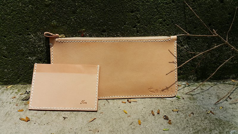 Koike Kaban Office Husband and Wife Leather Leather Long Clip/Foreign Currency Wallet/Credit Card Case/Travel Goods/Handmade Leather/Exclusive Custom - Wallets - Genuine Leather 