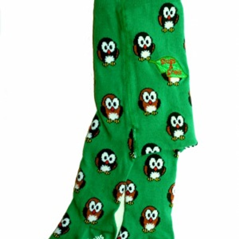 2014  秋冬Slugs & Snail 貓頭鷹有機棉褲襪 - 其他 - 棉．麻 綠色