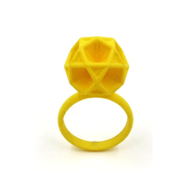 3D打印飾物戒指 - 三維打印 x Tri-Pentagon Ring - 戒指 - 塑膠 多色