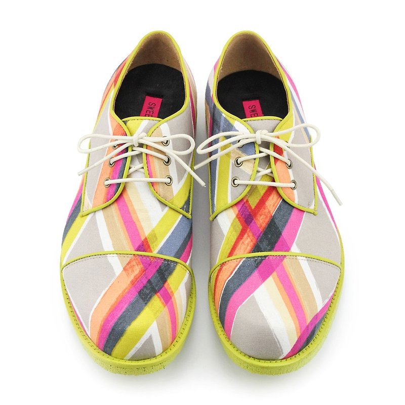 LIGHT UP M1126AA Multiple Color Derby Sneakers - Men's Casual Shoes - Cotton & Hemp Multicolor
