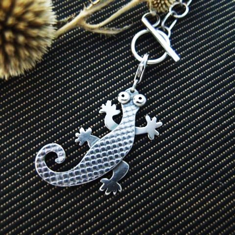 Ark Series---Lizard 925 Sterling Silver Necklace - Necklaces - Other Metals 