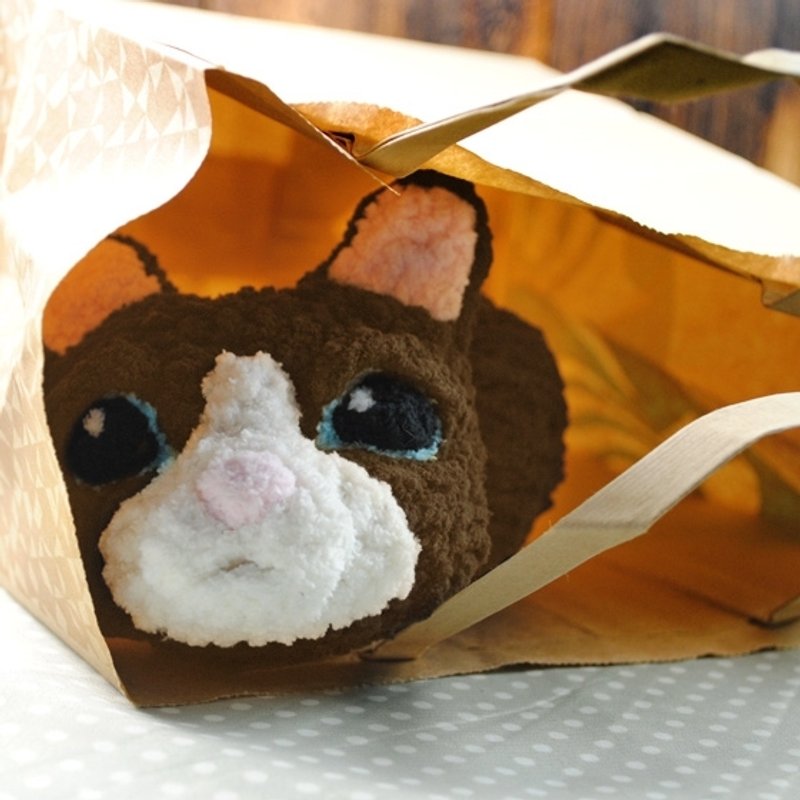 12cm pet cloned [feiwa Fei handmade doll cat slap] (can be customized own cat) - อื่นๆ - วัสดุอื่นๆ สีนำ้ตาล