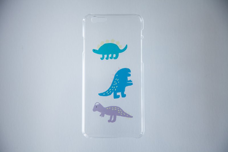 Tonight I hand - Stegosaurus Pachycephalosaurus and the Dragon and I invented / iphone5 / 5s / 6 (6s also applicable) / + 6/7/7 + phone shell (transparent hard shell) - Phone Cases - Plastic White