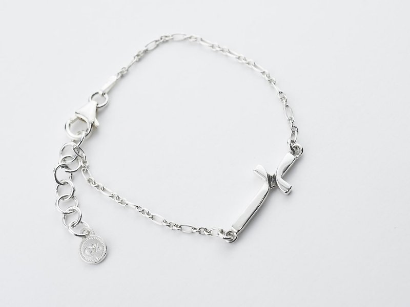 Glory Cross (925 sterling silver bracelet) - C percent handmade jewelry - สร้อยข้อมือ - เงินแท้ สีเงิน