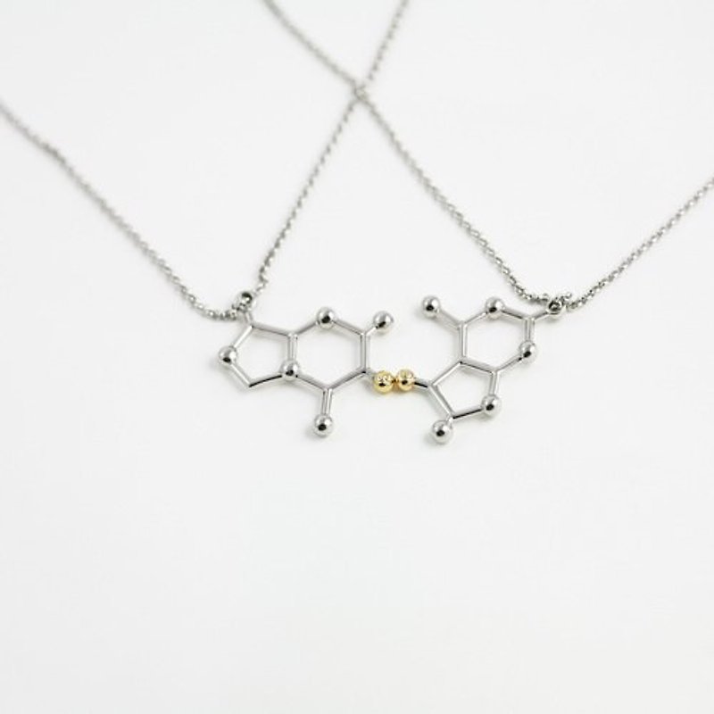 Chemical Reaction Necklace - A + B a couple of chains (valentines, lovers of chain) - yyogurt - Necklaces - Other Metals Gray
