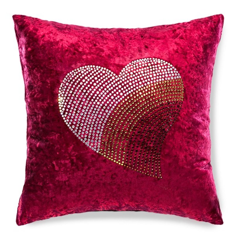 【GFSD】Rhinestone Boutique-Confession Series Pillow-My Heart - Pillows & Cushions - Other Materials Red