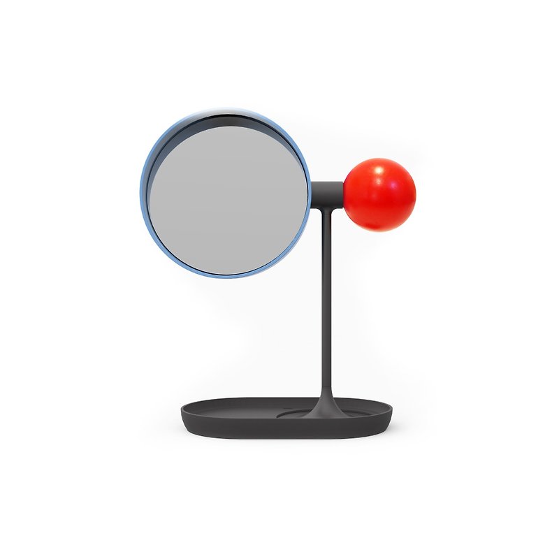 Ball Tabletop Mirror (Red/blue/black) - Other - Other Metals Multicolor