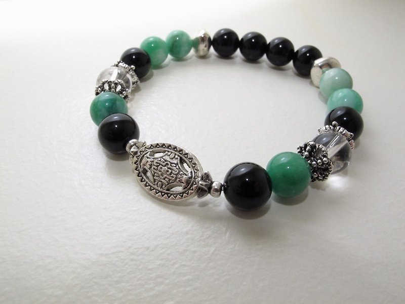 fluffy warm who is he green onyx ore bracelet - Bracelets - Gemstone Green