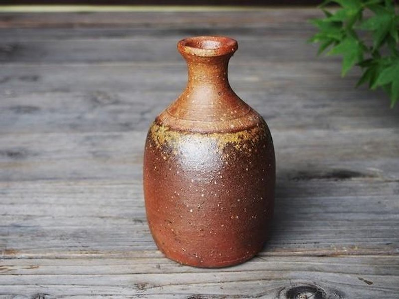 日本岡山備前 陶器 德利 日本酒酒器 t-006 - 花瓶/陶器 - 其他材質 咖啡色