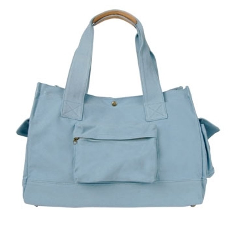 蘑菇mogu /  肩背包 / 男子漢 / 水花藍 - Messenger Bags & Sling Bags - Cotton & Hemp Blue