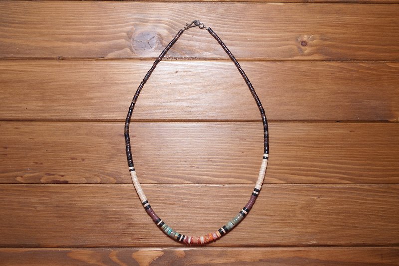 Santo Domingo American hand-beaded necklace, ethnic style, Indian style ((((Specials)))) - Necklaces - Other Materials Multicolor