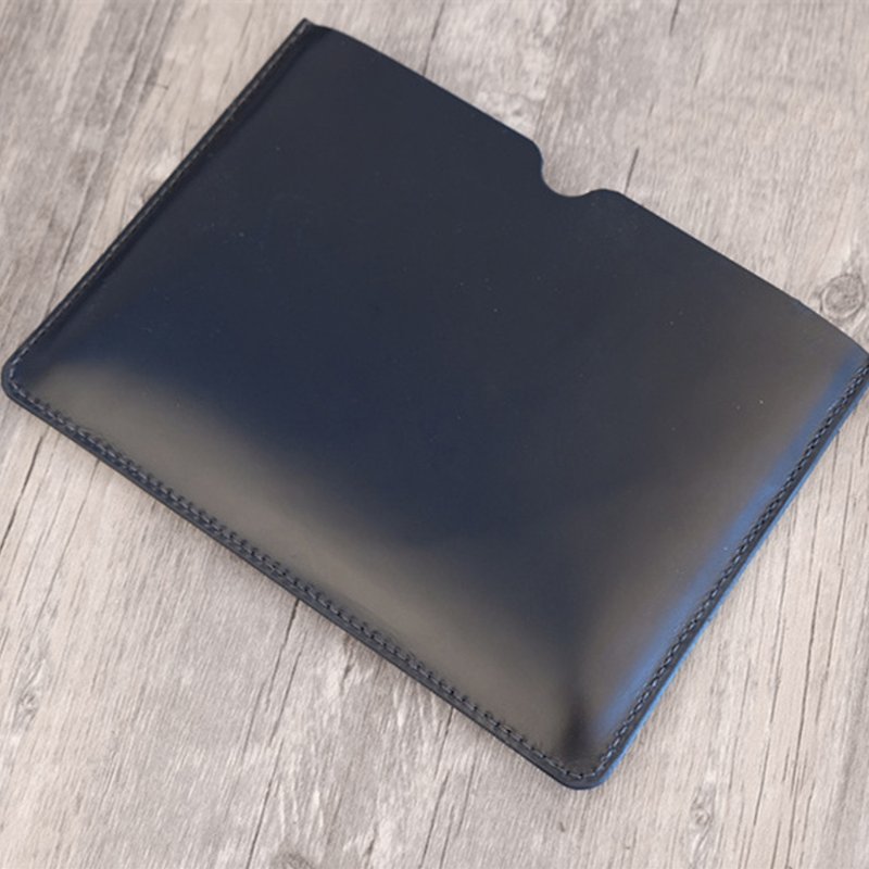 Hand vegetable-tanned cowhide leather ipad - เคสแท็บเล็ต - หนังแท้ สีดำ