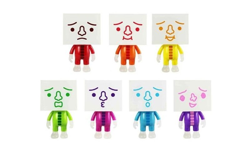 4吋公仔 - 七彩豆腐  4inch figure-Rainbow TO-FU - 其他 - 塑膠 多色