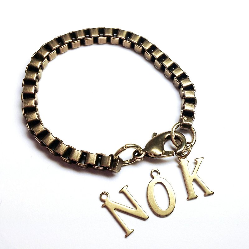 (Additional purchase) letters (excluding Bronze bracelet yellow) - สร้อยข้อมือ - โลหะ สีทอง